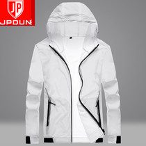 Sunscreen mens jacket light and breathable mens skin clothes Summer outdoor windy mens clothing