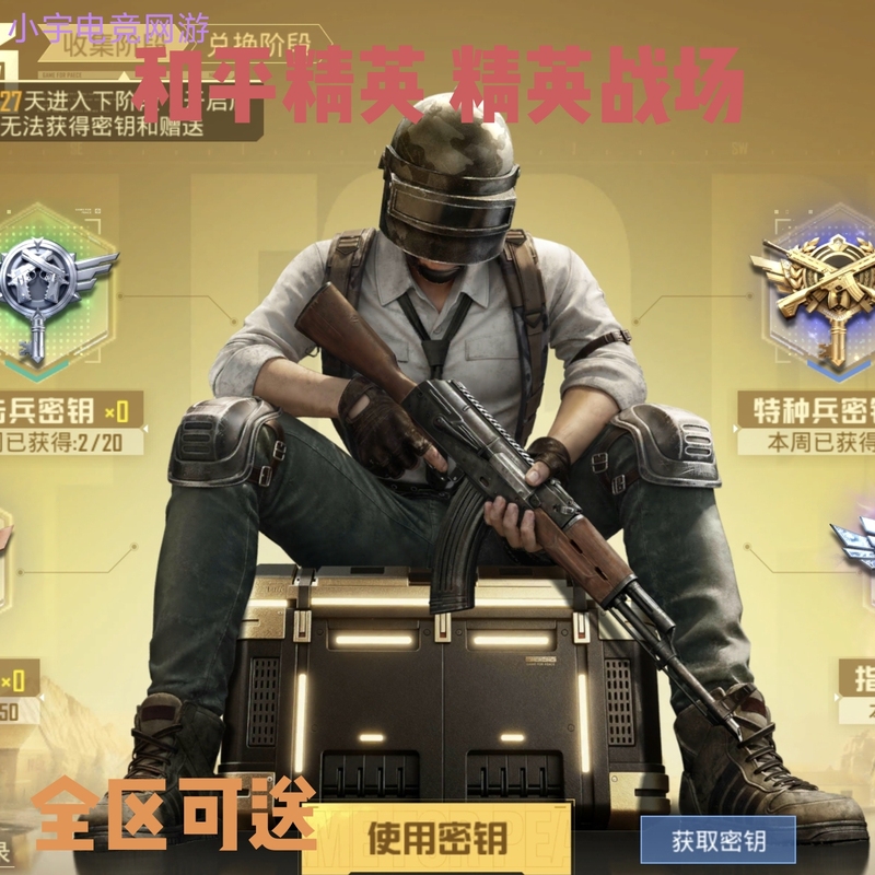 Peace Elite Battlefield Keys: Reconnaissance Soldier Key, Assault Trooper Key, Special Forces Key, Commander Key