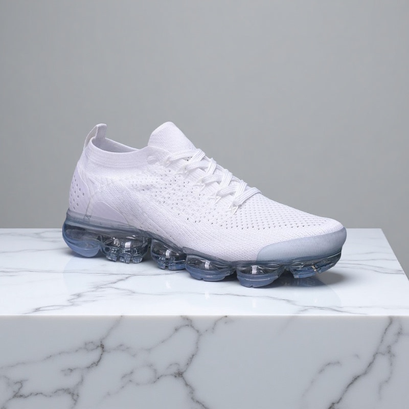 【Lidan】New Shock-Absorbing Running Shoes for Men, Knitted Breathable Running Shoes with Laces, Full-Length Air Cushion Shoes for Men and Women, All Black
