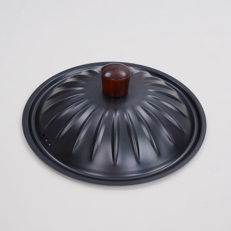 Master Zhang's Transparent Tempered Glass Pot Lid for Home Use, High-Temperature Resistant Iron Pot Wooden Lid, Iron Lid, Cooking Pot Lid Accessories