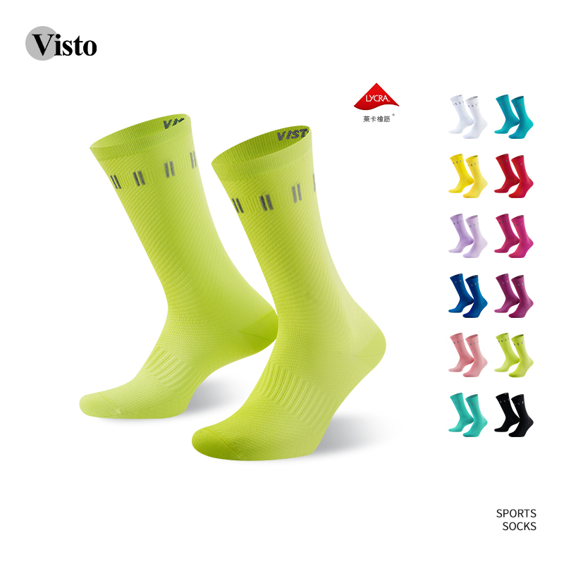 Visto [Anti-Pilling] Mid-Calf Running Socks, Yoga Fitness Socks for Men and Women, Available in Multiple Colors, Professional Sports Socks