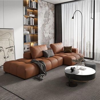 Modern simple technology cloth square sofa living room creative latex large and small apartment straight row tofu block italian style Modern simple technology cloth square sofa living room creative latex large and small apartment straight row tofu block italian style