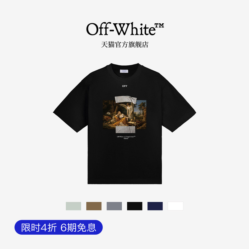 Off-White ™ Couple's New Style Loose-Fitting Short-Sleeve T-Shirt with Trendy Artistic Oil Painting Pattern Decoration. Off-White ™ Couple's New Style Loose-Fitting Short-Sleeve T-Shirt with Trendy Artistic Oil Painting Pattern Decoration.