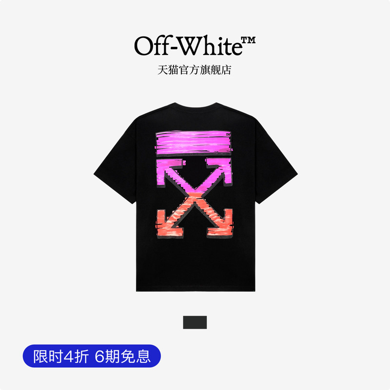 Off-White ™   Couple's Clothing 2026 New Trendy Brand Mid-Length Loose Short-Sleeved T-Shirt Half-Sleeved Same Style for Men and Women