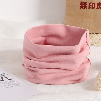 Cotton Neck Warmer for Women, Autumn and Winter Thermal Simple Korean Style Ins Versatile Solid Color Pullover Scarf for Men and Women