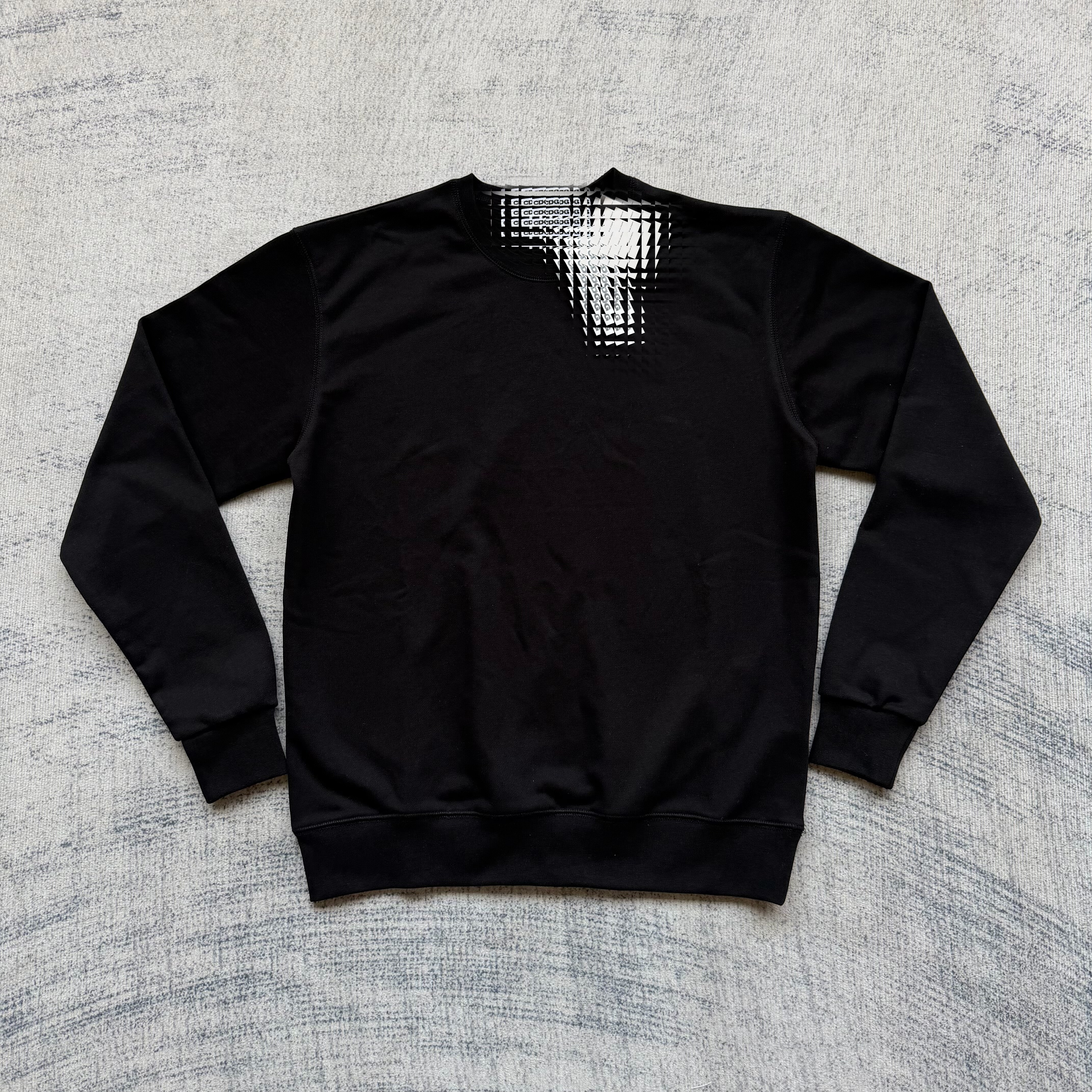 Back letter round neck hoodie