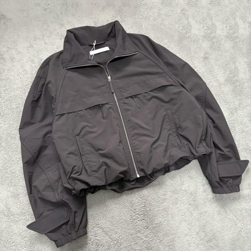 Hanbao Top Version! Ac Style 1996 Logo Embroidered Nylon Short Work Jacket, Unisex