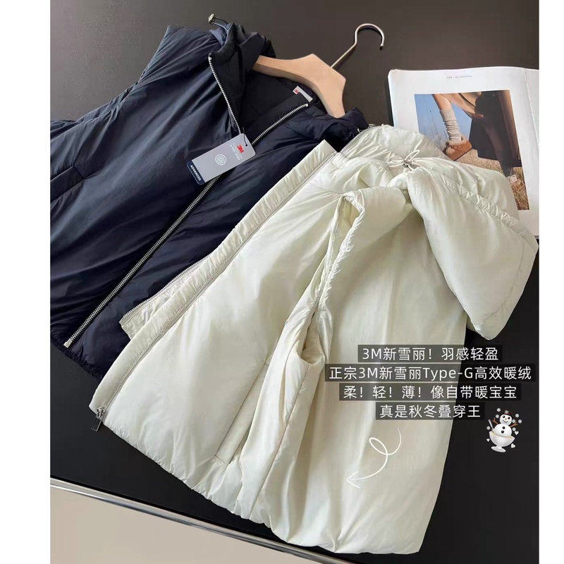 2026 Winter 3m Thinsulate Stand Collar Hooded Sleeveless Vest Layered Vest