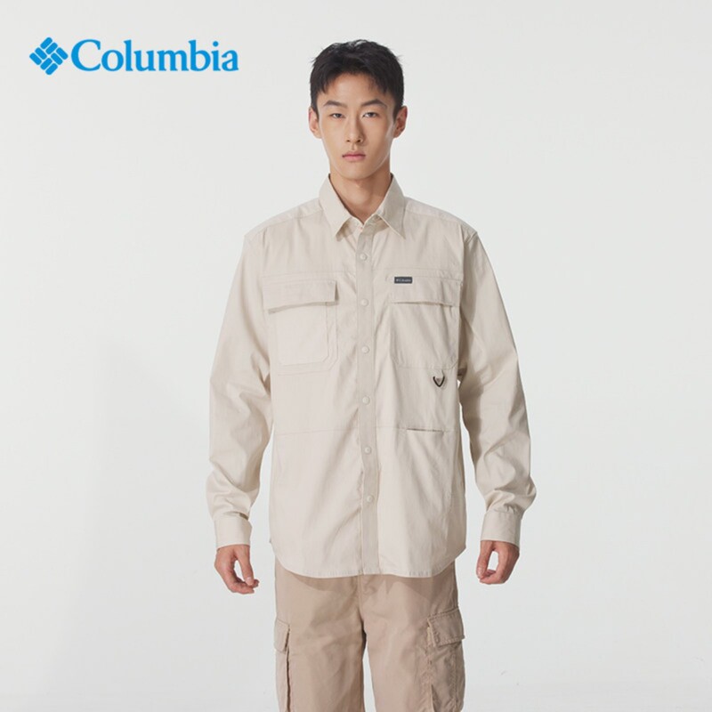Columbia 25 New Autumn and Winter Men's Outdoor Casual Breathable Lapel Long-Sleeved Shirt Ae1594