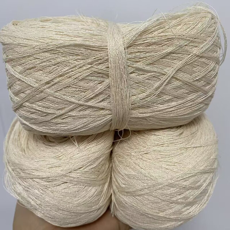 (Purchase One Set, Receive 3 Bundles Total, 0.45kg Pieces in Total) Medium-Fine Linen Yarn for Hand-Knitted Sweater Jackets