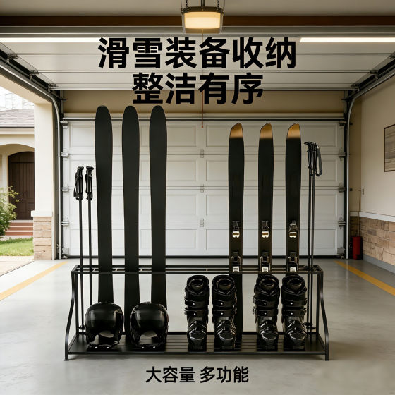 Home Garage Snowboard Rack Display Storage Organizer Fixed Storage Rack Independent Skier Creative Gift