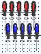 Screwdriver and Pliers Wall-Mounted Rack Fixed Storage Perforated Board Rack Hardware Tool Display Storage Rack Organizer