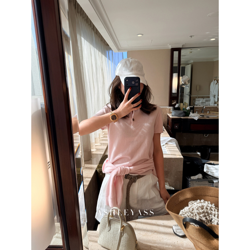 Ashleyass Luxury Velvet Sheep Wool Cashmere Cardigan Round Neck Pullover One-Piece Knitted Petal Button Knitwear