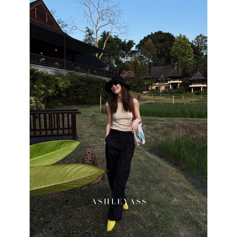 Ashleyass “Fresh Oxygen Strip” Combed Cotton Racerback Vest with Yarn-Dyed Stripes, Halter Neck, Can Be Worn Outside Ashleyass “Fresh Oxygen Strip” Combed Cotton Racerback Vest with Yarn-Dyed Stripes, Halter Neck, Can Be Worn Outside