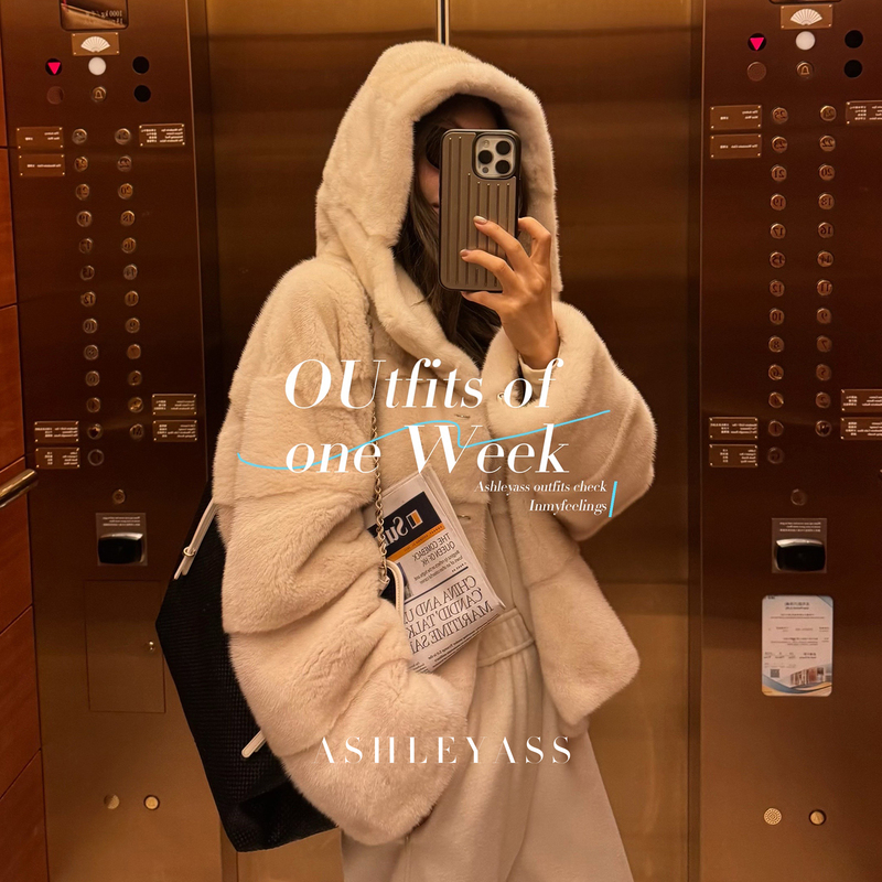 Ashleyass Finnish Saga Pearl Beige Crown Velvet Short Double-Breasted Hooded Mink Fur Coat Ashleyass Finnish Saga Pearl Beige Crown Velvet Short Double-Breasted Hooded Mink Fur Coat