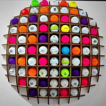 Golf display rack, golf collection rack, 78 balls wooden wall-mounted new golf ball