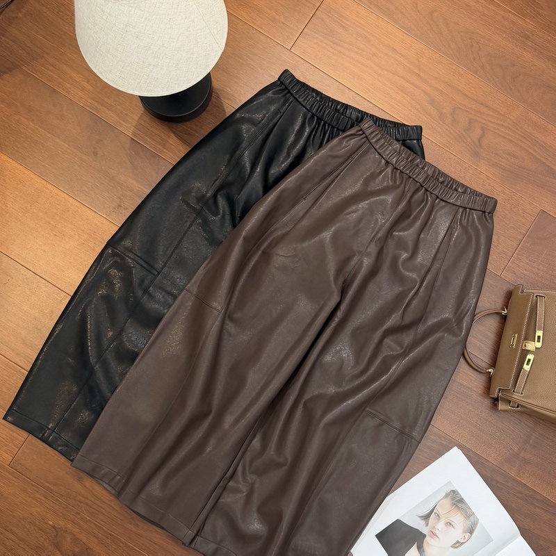 Queen Dalin [Super Soft Protein Leather] Casual Balloon Leather Pants 8877
