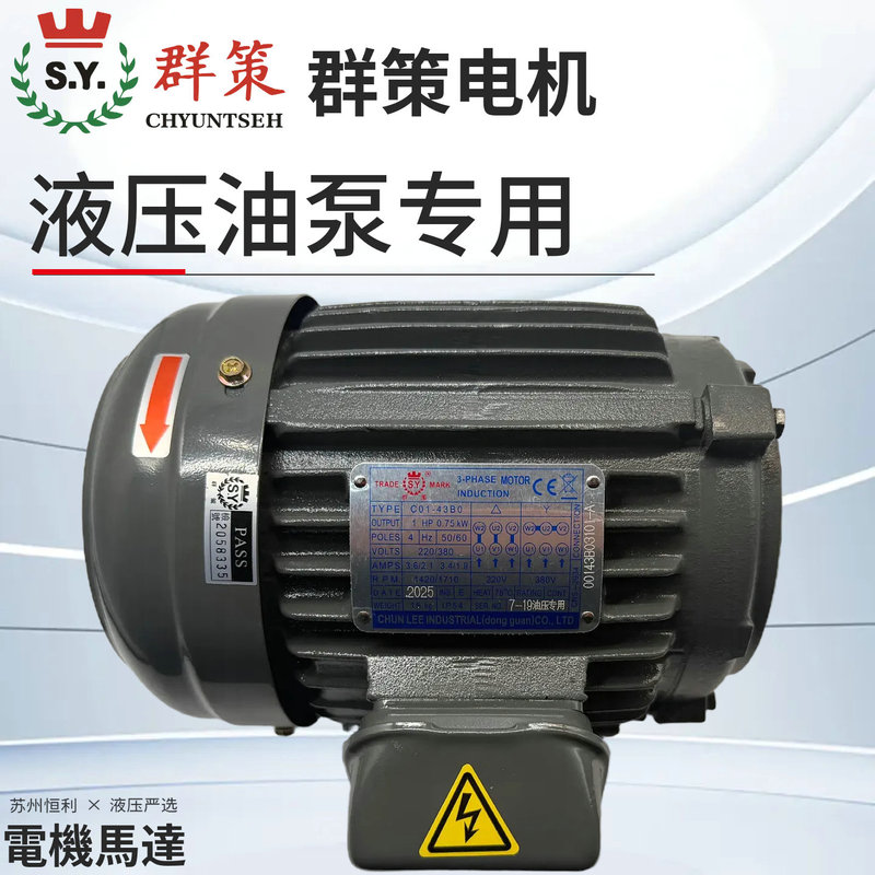 C01/C02/C03/C05/C7B/C10-43B0 Group Sy Oil Pump Motor 1/2/3/5/7.5Hp