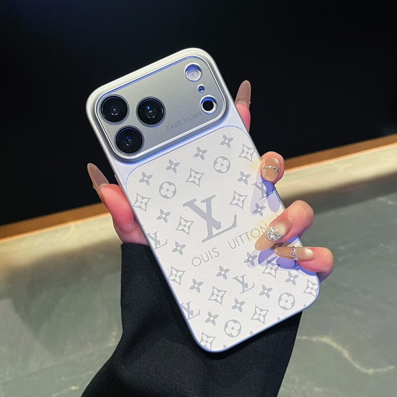 European and American Light Luxury Lv K Small Flower Phone Case Suitable for Apple 17 Pro Max, iPhone 16 High-End Luxury 15 Pro Full Coverage, 14 Classic Monogram Simple Protective Case, Trendy 13 Personalized 17 Air