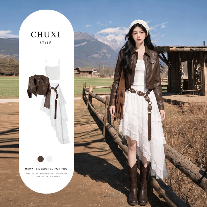Northwest Xinjiang Travel Early Autumn Outfit White Dress for Women 2026 Super Popular Autumn Clothing Bohemian Skirt Northwest Xinjiang Travel Early Autumn Outfit White Dress for Women 2026 Super Popular Autumn Clothing Bohemian Skirt