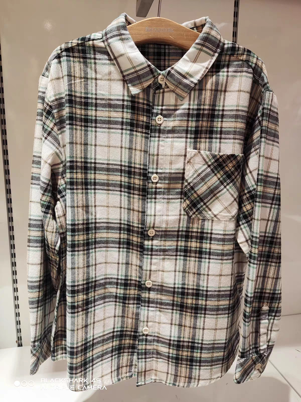 Boys' Long-Sleeved T-Shirt 2026 Spring New Style Kidsren's Plaid Shirt Top Medium and Large Kidsren's Shirt 2325102201 Boys' Long-Sleeved T-Shirt 2026 Spring New Style Kidsren's Plaid Shirt Top Medium and Large Kidsren's Shirt 2325102201