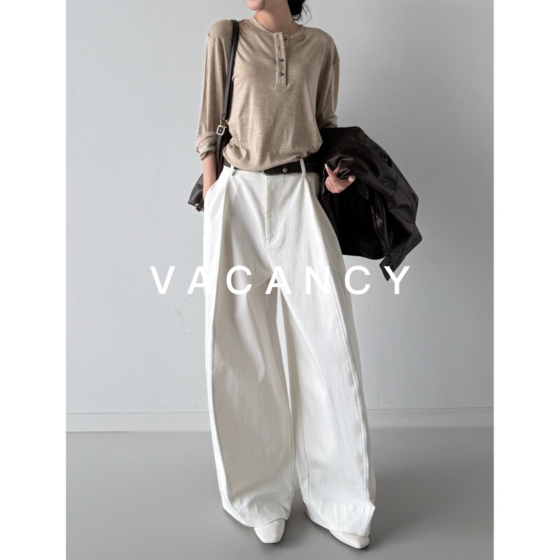 【Blank Period】26Th Autumn/Winter Collection Lyocell Casual Wide-Leg Loose Draped Thickened Balloon Pants Yangtao Women's Pants