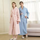 Flannel Men's Nightgown, Women's Couple's Pajamas, Autumn and Winter Coral Velvet Bathrobe Style, Thickened and Warm, Long Style for Home Use