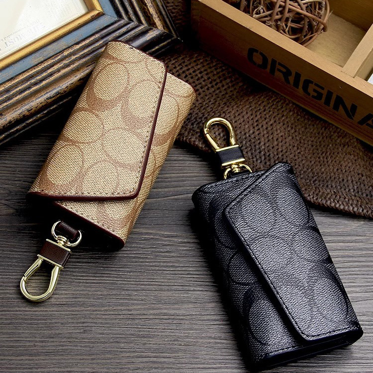 Men's and Women's Waist-Hanging Car Key Bag, Couple's European and American New Style High-End Car Keychain Storage Bag, Cross-Border Hot Sale