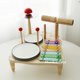 Multifunctional Wooden Drum Set Baby Music Station Music Enlightenment Early Education Educational Drumming Children's Toy for Girls and Boys