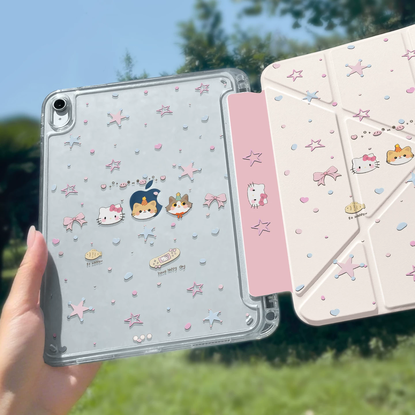 Чехол для iPad Hello Kitty, подходит для Apple защитный чехол 11-го поколения A16, чехол 2025 нового iPad Air 7, планшет iPad Pro 11 дюймов, мини 6, против падений, гибкость, 5 10-е поколение, с отсеком для стилуса, 398 тонкий и легкий