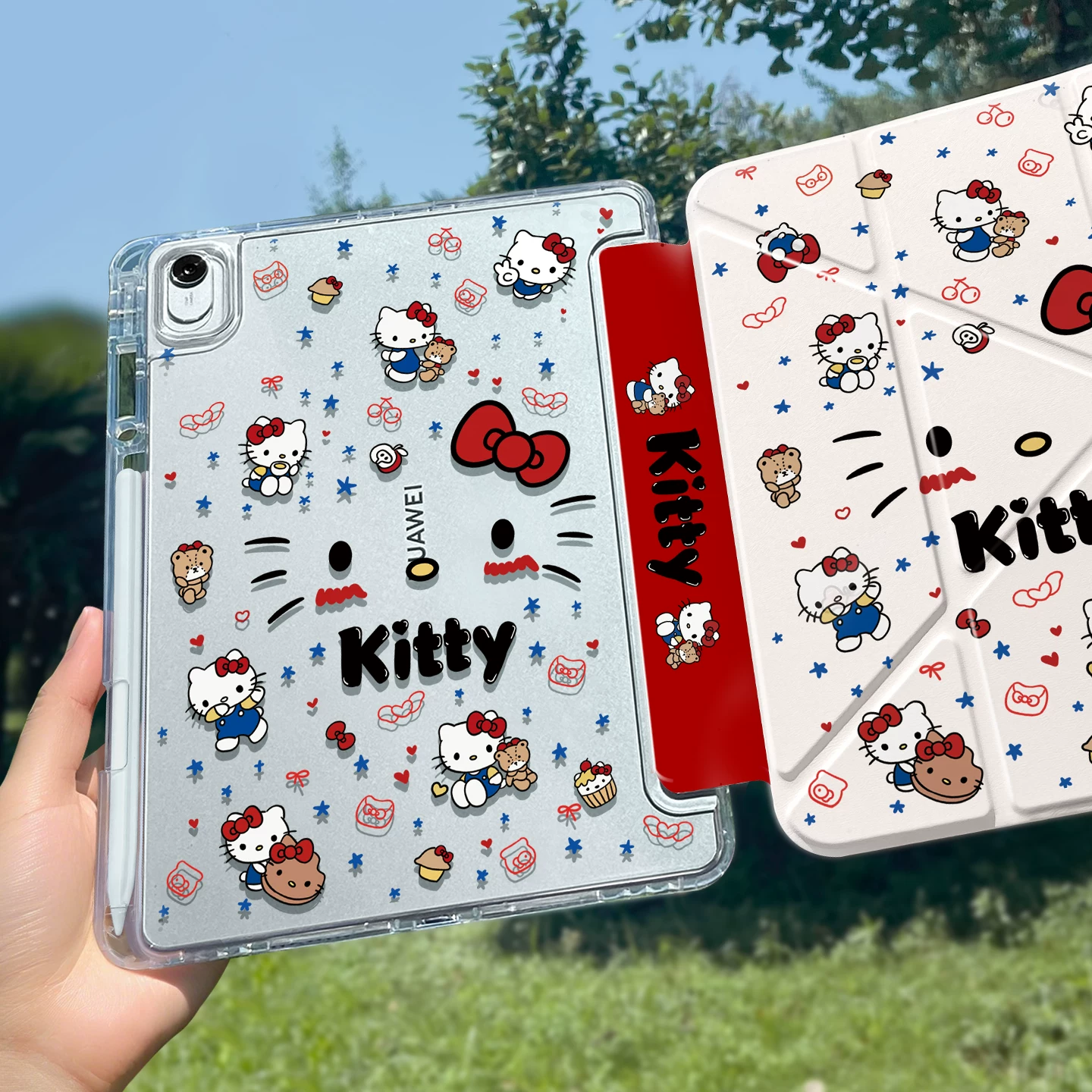 Чехол для iPad Hello Kitty, подходит для Apple защитный чехол 11-го поколения A16, чехол 2025 нового iPad Air 7, планшет iPad Pro 11 дюймов, мини 6, против падений, гибкость, 5 10-е поколение, с отсеком для стилуса, 398 тонкий и легкий