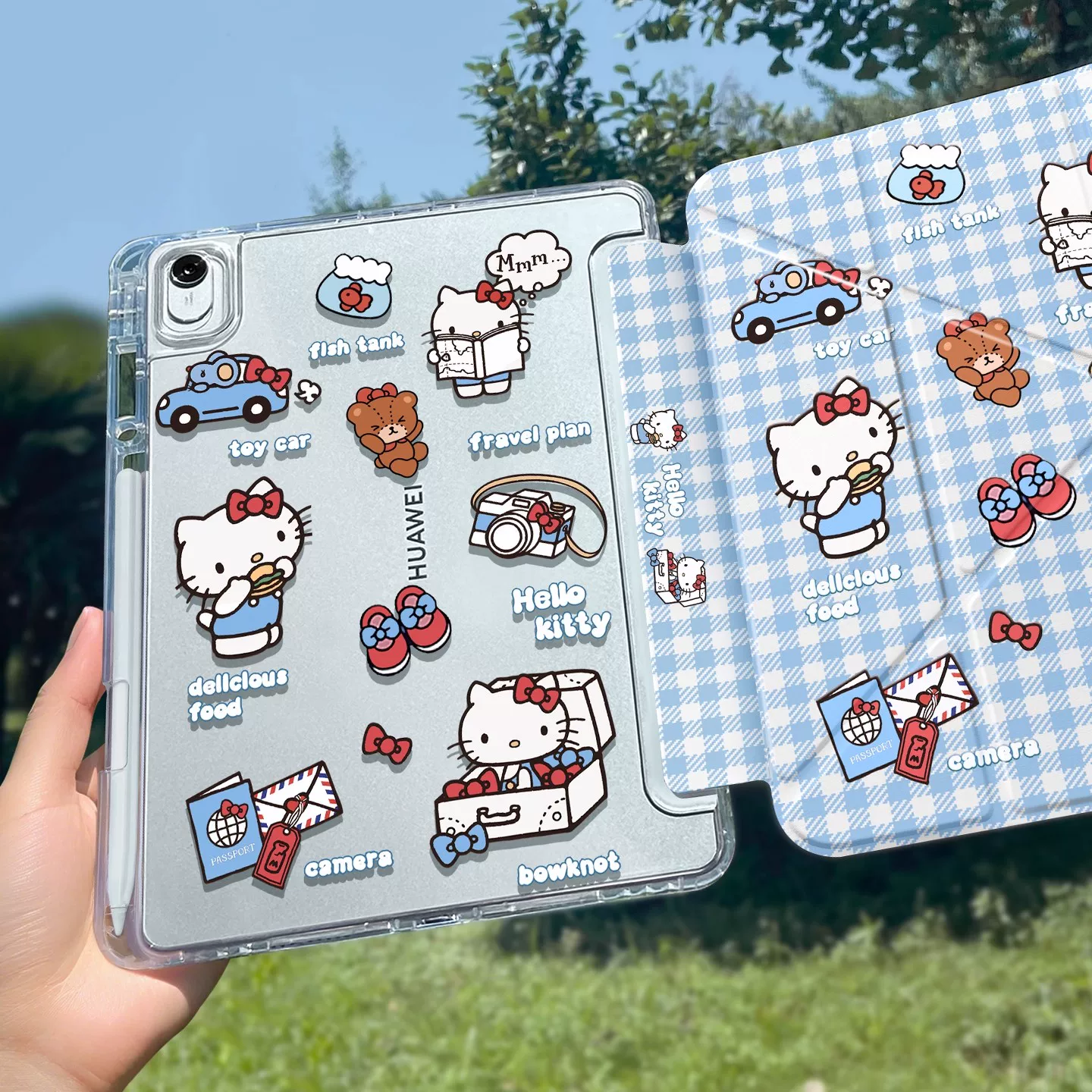 Чехол для iPad Hello Kitty, подходит для Apple защитный чехол 11-го поколения A16, чехол 2025 нового iPad Air 7, планшет iPad Pro 11 дюймов, мини 6, против падений, гибкость, 5 10-е поколение, с отсеком для стилуса, 398 тонкий и легкий