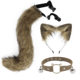Tail Cosplay Toy Cat Ears Cat Tail Set Fox Japanese Handmade Cosplay Cat Girl Headband Tie Accessories