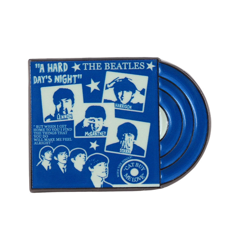 The Beatles Vinyl Album Brooch a Hard Day's Night Rock Music Badge