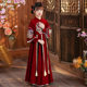Hanfu for Girls, Autumn and Winter 2025 New Style, Children's Chinese Style Winter Outfit, Fleece-Lined New Year Outfit for Baby Girls, Baby Tang Suit