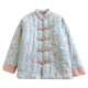 Winter 2024 Women's Thick Cotton Jacket New Style Silk Cotton Coat Chinese Style Warm Printed Jacket with Traditional Buttons