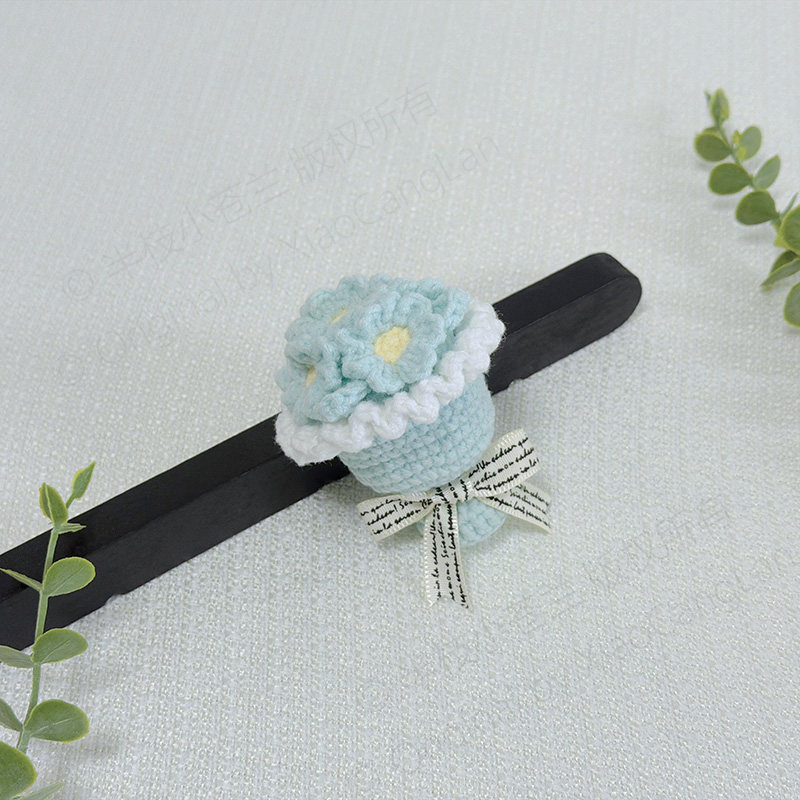 Handmade crocheted sunflower jewelry box Teacher's Day gift