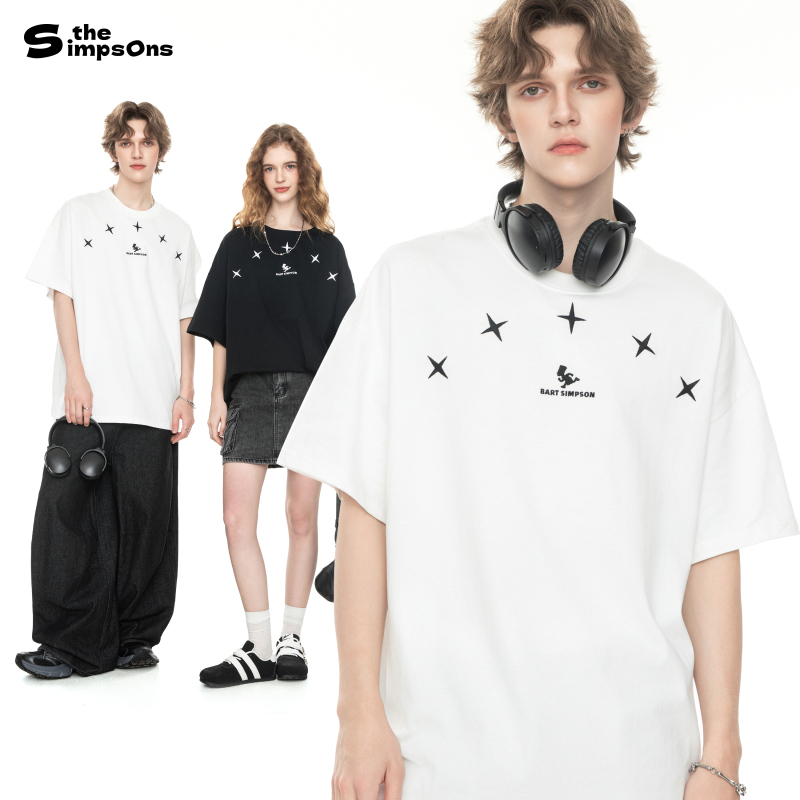 Simpsons-Style 26 New Short-Sleeve, Regular Shoulder, White Basic Versatile Casual Celebrity Unisex T-Shirt