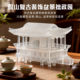 Sand Table Chinese-Style Retro Architectural Model Ornaments Transparent Antique Pavilions and Towers Water and Land Aquarium Fish Tank Micro-Landscape Landscaping