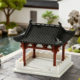Retro Pavilion Ancient Building Model Water and Land Tank Bonsai Rockery Landscaping Decorative Accessories Micro Landscape Dry Water Small Ornaments