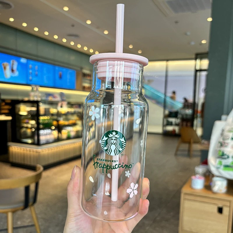 Starbucks Water Cup Heat-Resistant Straw Cup 2025 New Pink Cherry Blossom Girly Heart Bottle Cup Coffee Cup 500ml Starbucks Water Cup Heat-Resistant Straw Cup 2025 New Pink Cherry Blossom Girly Heart Bottle Cup Coffee Cup 500ml