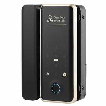 Frame door wooden door double hook lock company time attendance machine free opening all-through lock glass door fingerprint lock swipe card lock
