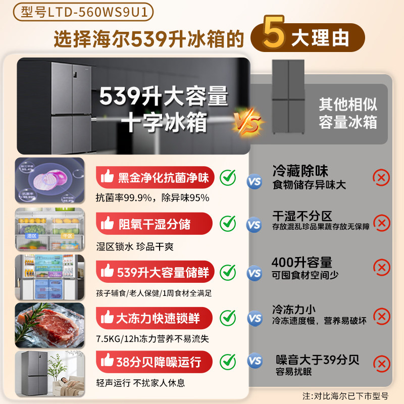 海尔LTD-560WS9U1冰箱图片
