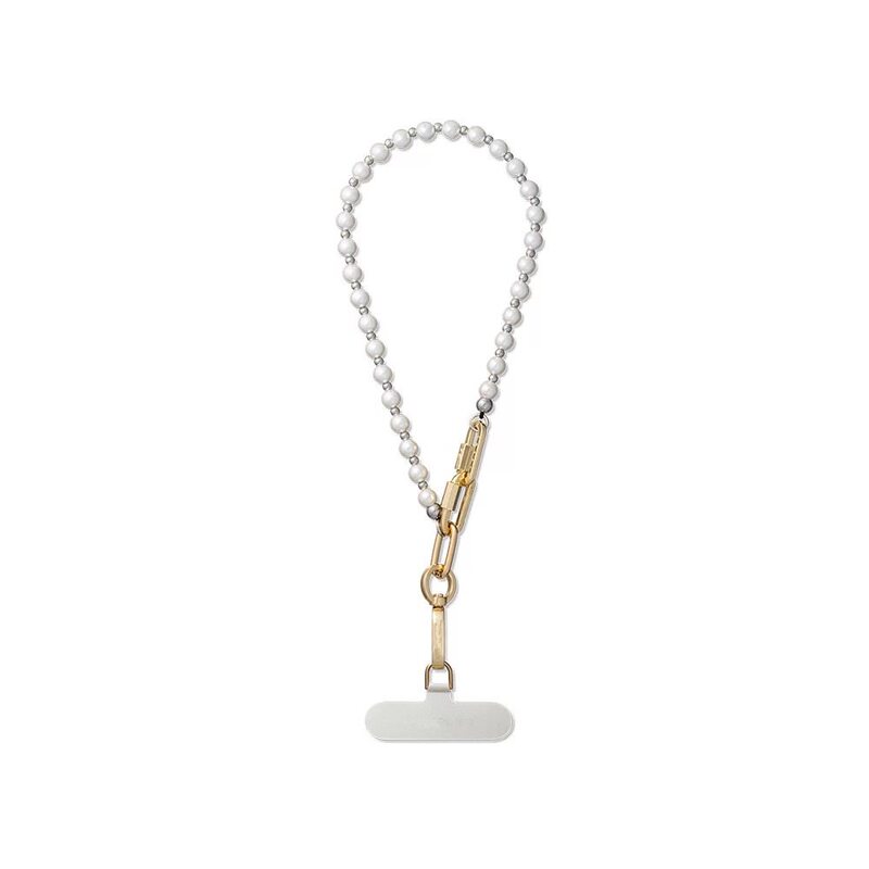 Cas Mobile Phone Wristband 2-in-1 Pearl Metal Wristband Phone Chain Phone Accessories Pendant Fashionable Phone Chain for Women