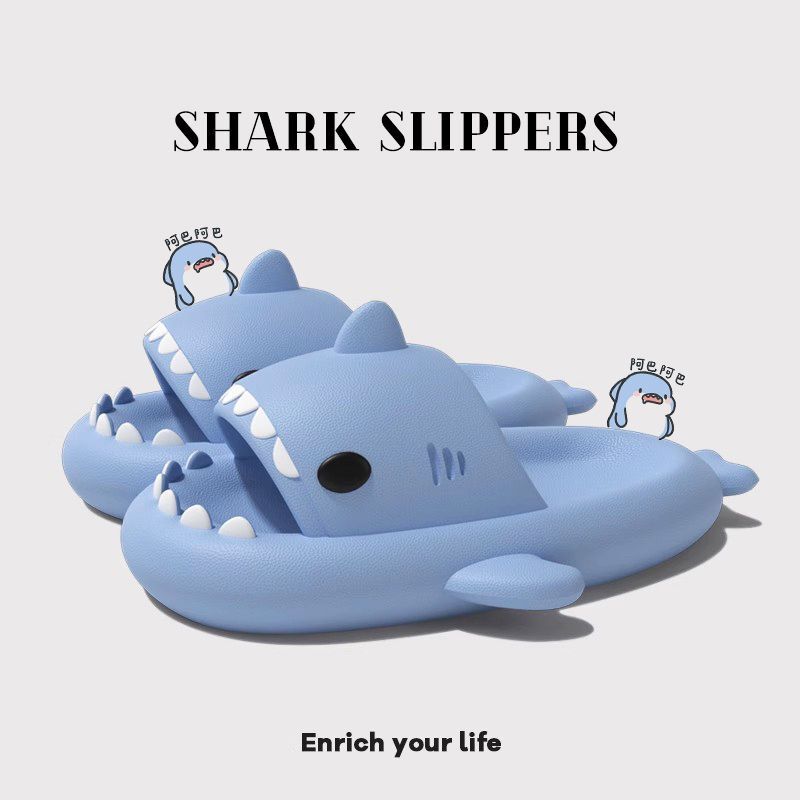 Men's Shark Mouth Lightweight Slippers soft sole Shark Head Couple Indoor Home Bathing Internet Celebrity Funny Fashion Sandals