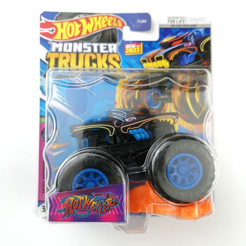 23 Years Hot Wheels Bigfoot Shark Monster Dinosaur Luminous Wheel Wild Sports Car Model Fyj44