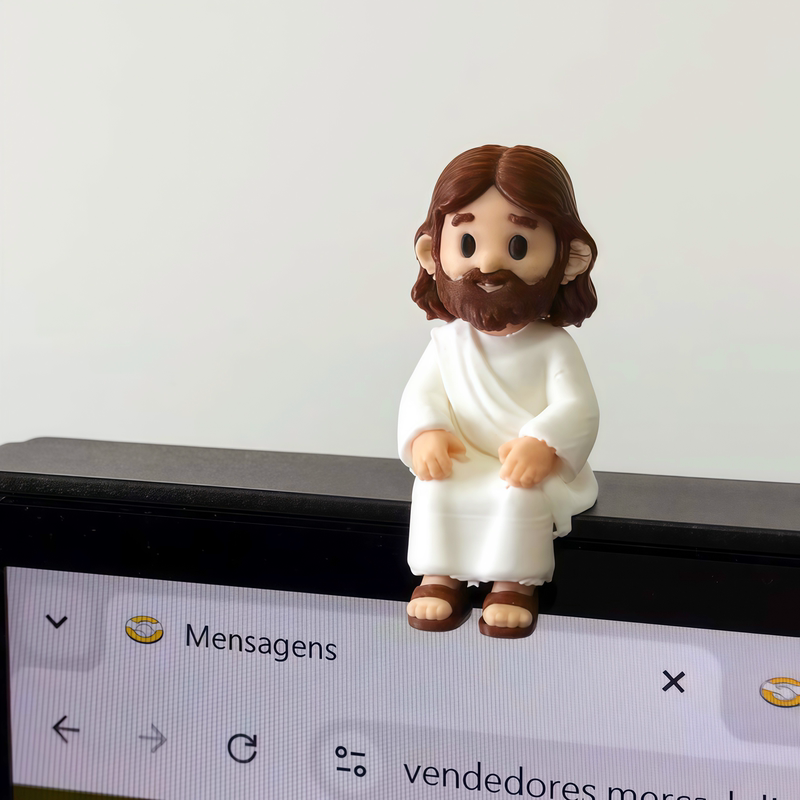 Miniature Figure Computer Monitor Decoration 3D Printed Screen Border Ornament Office Desk Accessory Modification