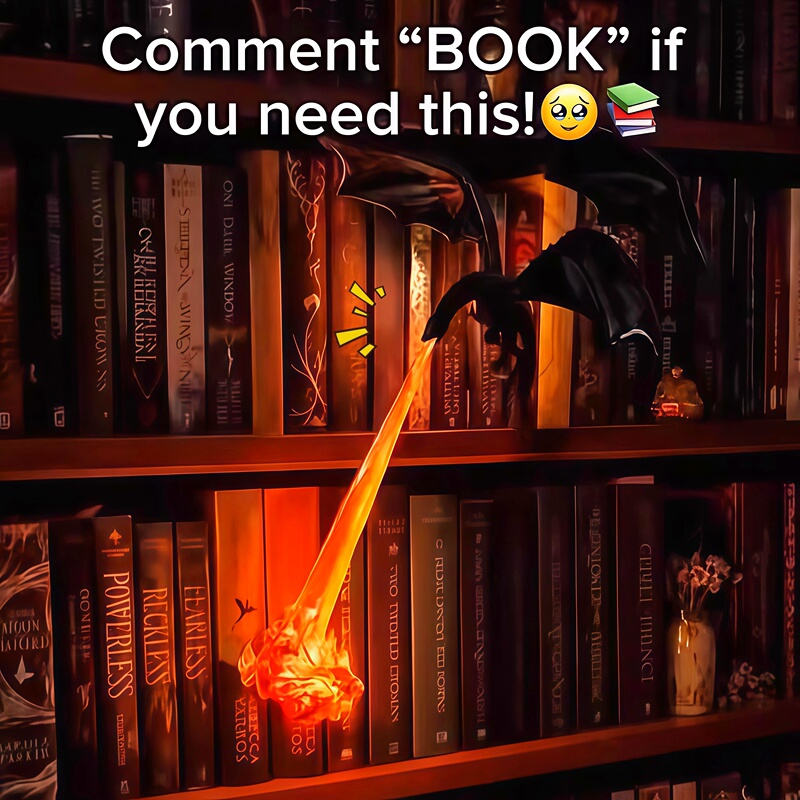 【Divine Dragon's Breath】Harry Potter Film and Television Merchandise Bookshelf Lamp Decorative Ornament Library Ambiance Clip-On Style