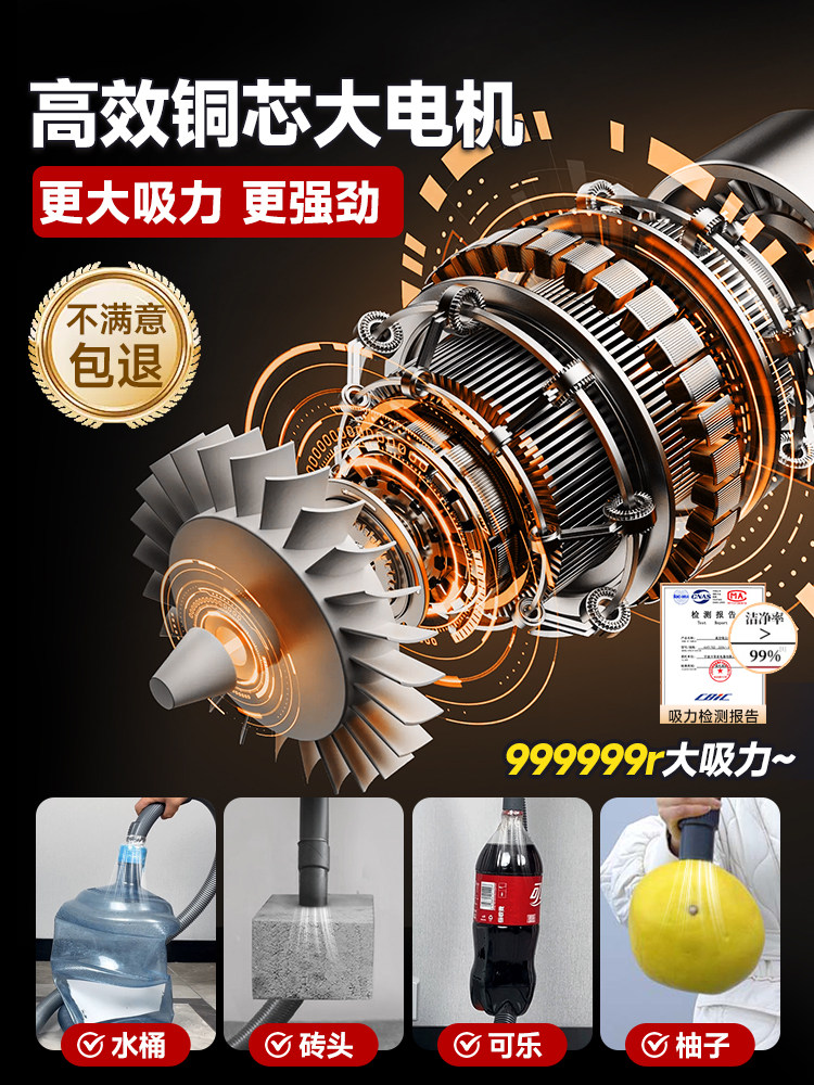 Oaks Vacuum Cleaner for Home Use, High Suction Power, Industrial-Grade, Powerful, Suitable for Cat Hair, Carpet Cleaning, Vacuuming and Mopping All-In-One Machine, Ideal for Initial Cleaning