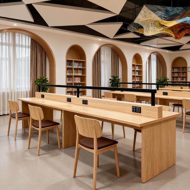如何挑选定制学校图书馆阅览桌，打造2026智能自习室新标配？